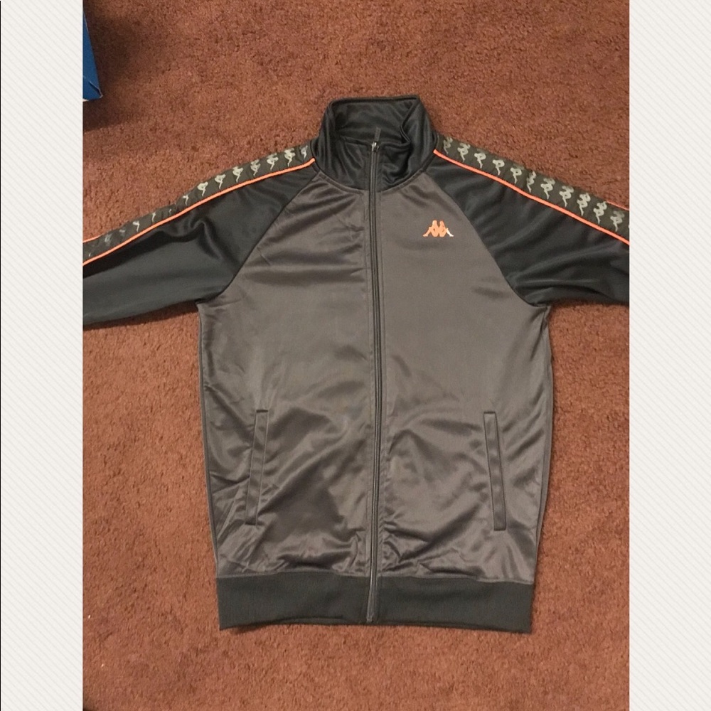 Men’s Kappa Britannia Track Top Dark Grey